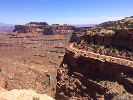 The top portion of the Shafer Trail.